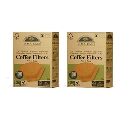 If You Care Unbleached Coffee Filters, 4 Cone, 100 Count - Pack of 2 If You Care Cover