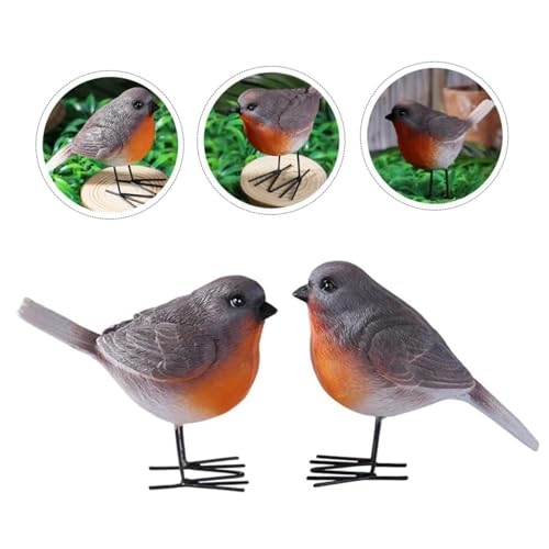 Figurines d'oiseaux réalistes et résistantes aux intempéries pour décoration extérieure