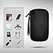 Electronics Organizer Bag Pouch Cable Charger Organizer Travel Shockproof Cord Carrying Case for Earphone Powerbank USB Hard Drive SD Card (Black)