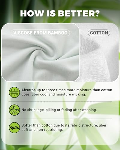 BAMBOO COOL Womens Underwear, Moisture-Wicking Briefs, Soft and Breathable Panties, Mid Waist, 5-Pack3