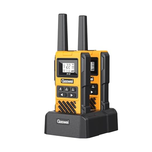 Gaswei G1pro Heavy Duty Walkie Talkies for Adults, Rechargeable Two Way Radios Long Range, 2 watt Emergency Radio, IP67 Waterproof, VOX，Rechargeable, Portable, FRS, Durable, USB Type-c (2 Pack)