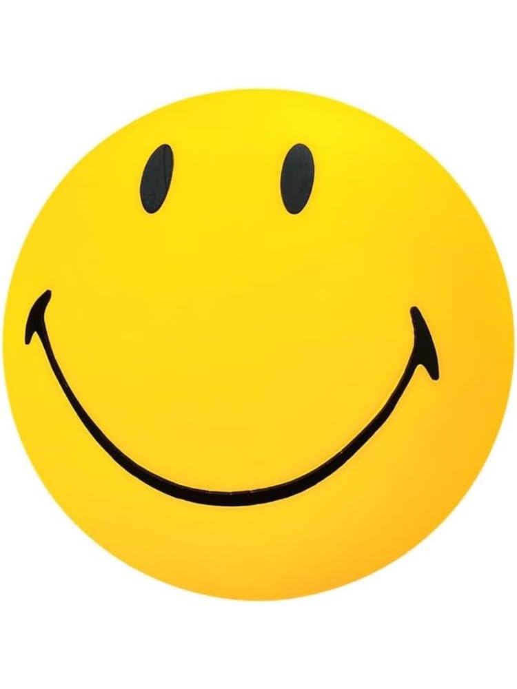 Baodanweny Smiley Face Bedside Night Light, USB Rechargeable Portable Kids Table Lamp (23cm)