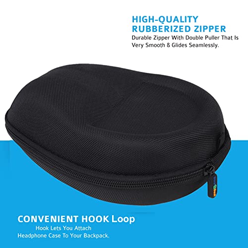 Stealodeal Headset Headphone Carrying Case Earpads Storage Bag Headphone Pouch Portable Anti-Pressure (Oxford-Black)
