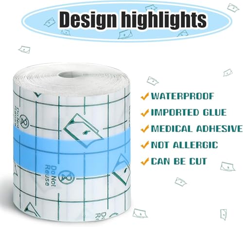 Image of ARTIBETTER Transparent Stretch Adhesive Bandage | Waterproof Clear Film Dressing Tape | Flexible Second-Skin Protective Wrap for Daily Use | Cut-to-Size Adhesive Tape Roll (1 Pc) (5cmx5m)