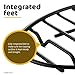 GOURMEX Black, Oval Oven Roasting Rack with Integrated Feet | Ideal for Cooking, Baking, Roasting, Cooling and Grilling | Non-Stick Coating, PTFE Free | Oven and Dishwasher Safe Rack (6 x 9