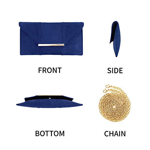 Image of JNB Faux Microsuede Envelope Clutch