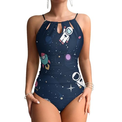 Maillot de bain sculptant fusée spatiale pour camoufler les rondeurs