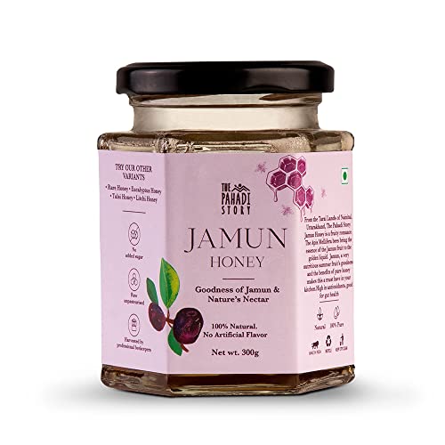 Miel pura de Jamun 300g en botella de vidrio miniatura 1