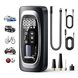 電動空気入れ 自転車空気入れ エアーポンプ 最大圧力150PSI 自動停止 空 気入れ 自転車 車 バイク ボール対応 5200mAh大容量バッテリー Type-C充電式 2つの電源供給方式 4種類知能モード LEDライト 軽量コンパクト設計 米式/仏式 バルブ対応 SOS/LED懐中ライト付き 収納袋/日本語説明書付