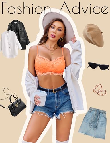 Image of Avidlove Lace Bralette for Women V Neck Cami Tank Y2k Camisoles Adjustable Spaghetti Strap Crop Top Non Padded