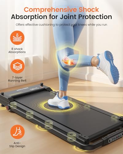 Image of FUNMILY Walking Pad Treadmill with Massage /Vibration Plate Combo, Foldable Treadmills for Home Office, Portable Walking Pad 300+lbs Capacity, Remote Control