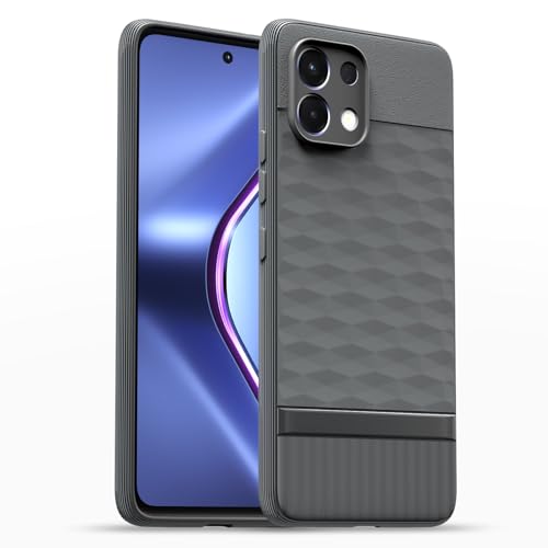Image of Pikkme Back Cover for Oppo K13 5G Soft Grip 3D Hexa Cube Texture Silicone Bumper Case (Grey)
