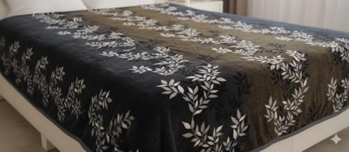 Image of Florida Printed Flannel Blanket, 230 GSM Ultra-Soft All-Season AC Blanket (Double, Brown)