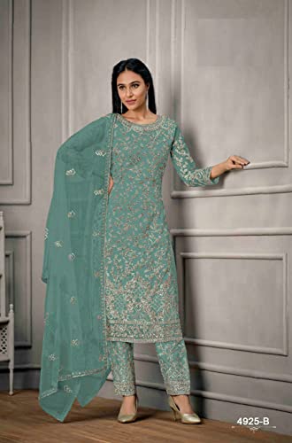 Image of Delisa Indian Pakistani traditional Eid Party Plus Size ready to wear salwar kameez suit Dress for women with dupatta-2088