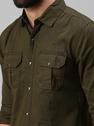 Image of Peppyzone Men's Regular Fit Cargo Shirt