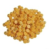 Ersatz-Spikes für Steigeisen, Stahl-Stollen für Schnee und Eis, 12 mm Gewinde-Schuhnieten für Wandern, Arbeit, Trailrunning, 100 Stück (gelbe Stollen)
