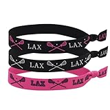 Infinity Collection Lacrosse Headbands for Girls – 3-Pack Non-Slip LAX Headbands with Silicone Grip – Pink...