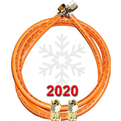 TGO Gasgeräte GmbH Propane Gas Hose Winter Proof 2 x 1/4 Inch Left (for threaded outer dimensions with approx. 12-13 mm) – with 2020 print