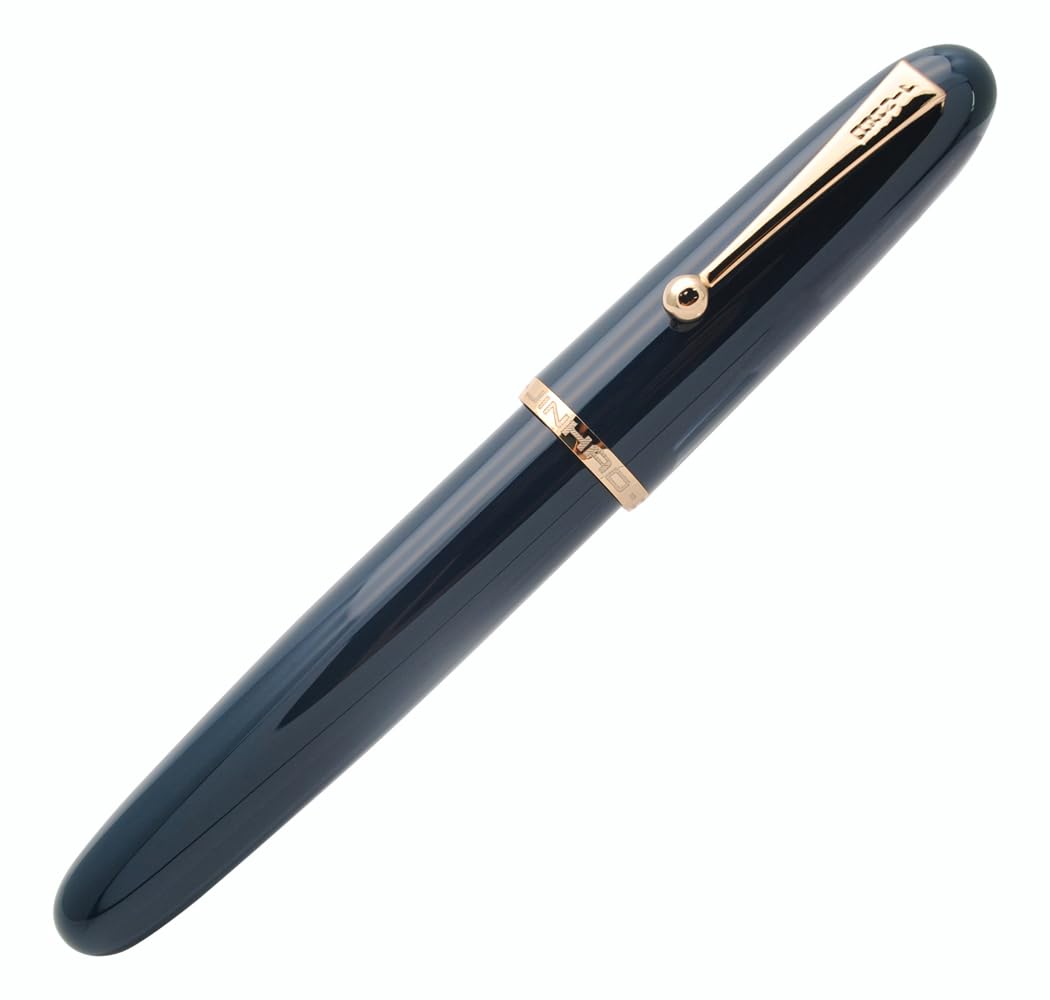 JINHAO 9019 Dadao Acrylic Fountain Pen with Ink Converter (M Nib 0.7mm, Dark Blue)