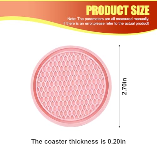 YoRise 4PCS coaster universal para portavasos de carro 2.7 pulg miniatura 2