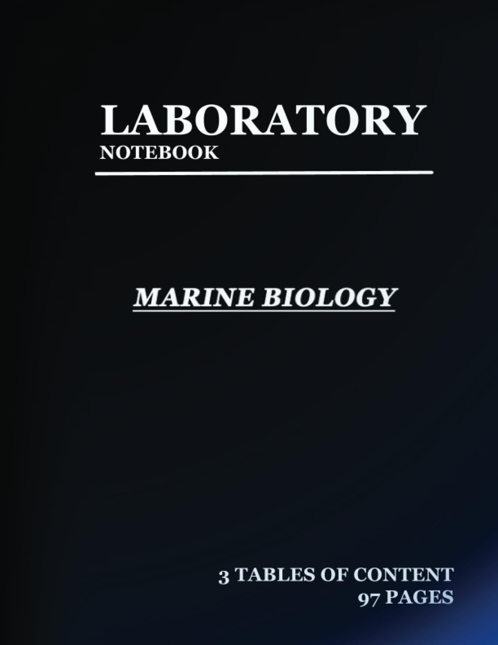 lab notebook for Marine Biology: Laboratory Notebook for Science Graduate Student Researchers: 97 Pages | 3 tables of contents pages (1 to 93) | Quad ruled Grid | 8.5 x 11 inches
