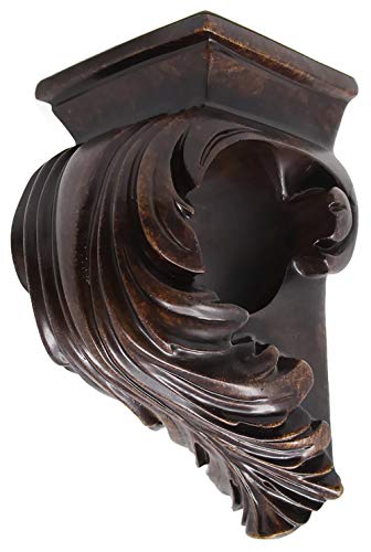 Urbanest Set of 2 Cameau Drapery Sconce, 2-inch Diameter, Mahogany