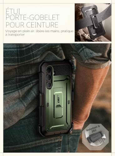 Coque Samsung S24 SUPCASE Guldan antichoc intégrale avec clip