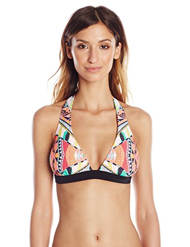 Jessica Simpson Women's Starburst Banded Halter Bra Bikini Top