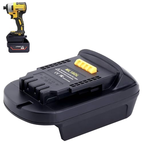 Kotoate ML18DL Battery Adapter Compatible with Dewalt 20V Cordless Tools Adapter Compatible with Mil-Waukee 18V M-18 Battery to Replacement for Dewalt 20V Max Lithium Batteries