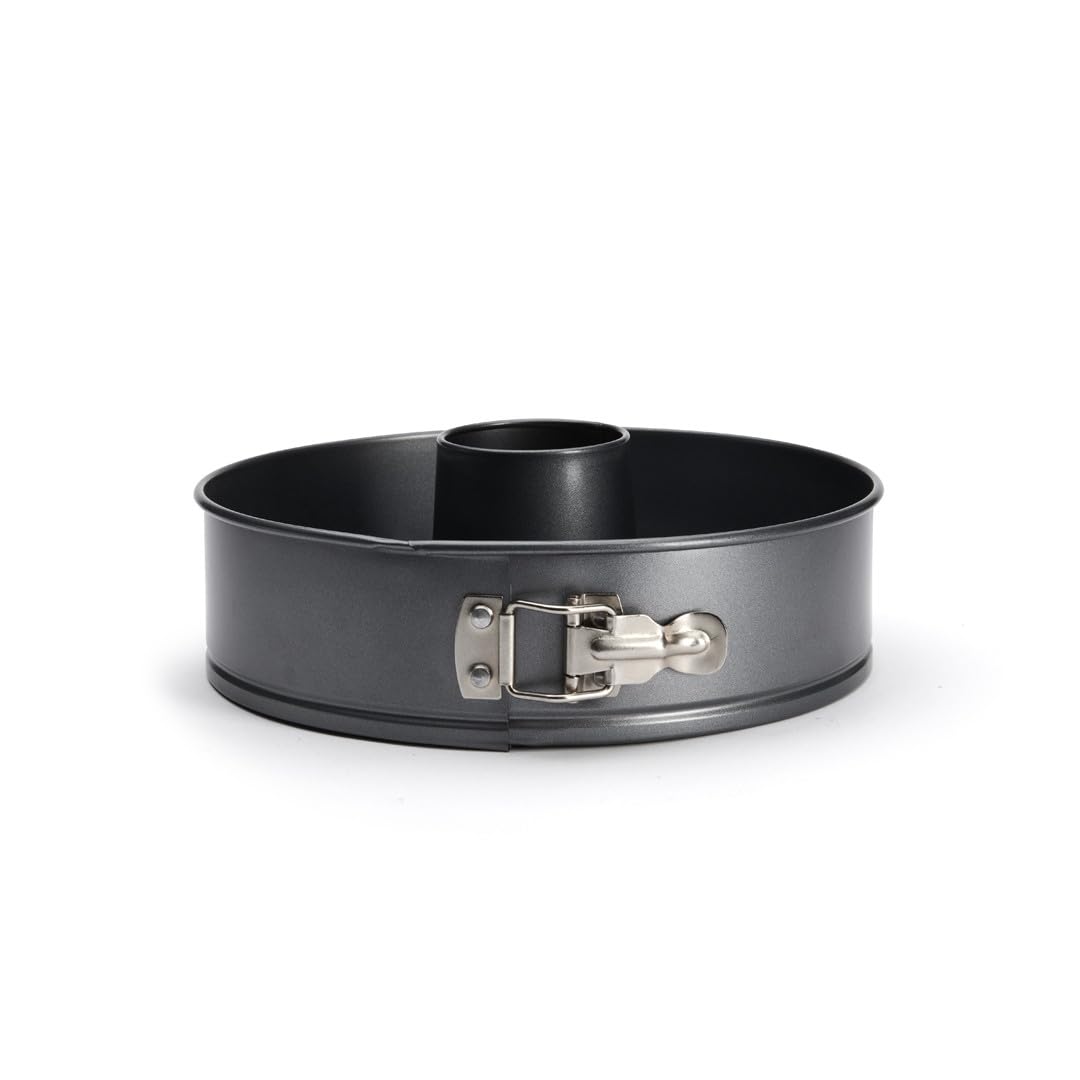 De Buyer - Moule à manqué à Savarin démontable en acier antiadhésif - Diamètre 26 cm -, Noir