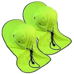 Half Brim Solid Flap Green 2pcs