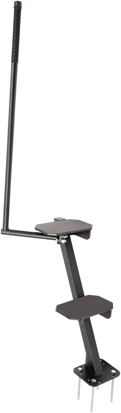 Boat Trailer Step with Handrail, 2-Step Steel Boat Trailer Ladder with Anti-Slip EVA Mat 450 lbs Capacity, 3 Mounting Angle Options Fits Trailer Tongues 3" to 4" Wide, Up to 5" High