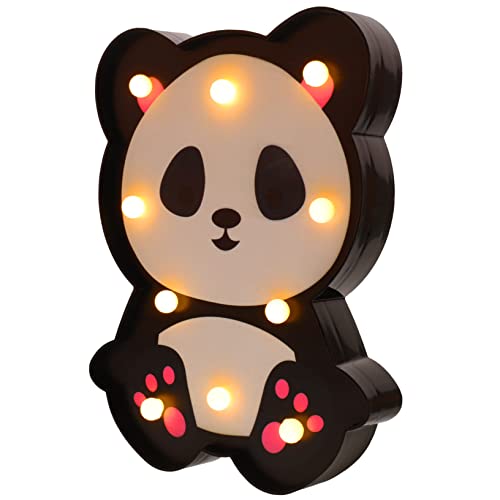Artibetter Lámpara De Mesa Led Forma De Panda Infantil Con Diseño Kawaii Para Decoración De Habitaciones De Niño y Bebés Sin Baterías Luz De Escritorio y Mesita De Noche