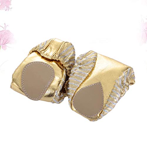 HEALLILY 1 par de sapatilhas de balé com lantejoulas douradas sapatilhas de balé sapatilhas de dança