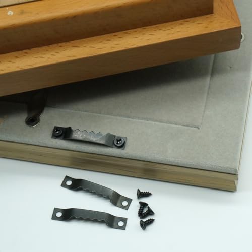 Image of 30 Pack Small Sawtooth Picture Frame Hangers with Screws, Steel Picture Hanging Hooks Perfect for Hanging Photo Frames, Artwork, Clocks, Paintings and More