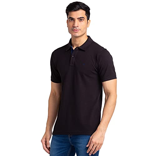 Image of Raymond Men Cotton Solid Regular Fit T-Shirt
