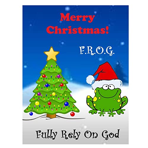 100 Merry Christmas Bible Tracts for Kids – F.R.O.G. “Fully Rely on God” | Isaiah 26:4, John 3:16