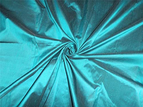 Tissu Dupion 100 % pure soie vert et noir de haute couture pour créations exclusives