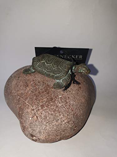 Rottenecker Bronzefigur Schildkröte auf Stein