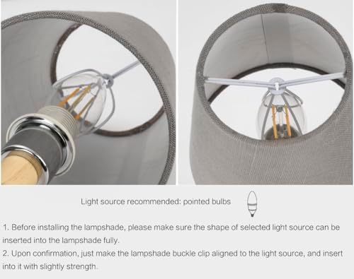 Fuloon Set of 6 LampShades for Candle Crystal Chandelier Wall Lamp Droplight Fabric Lamp Shade