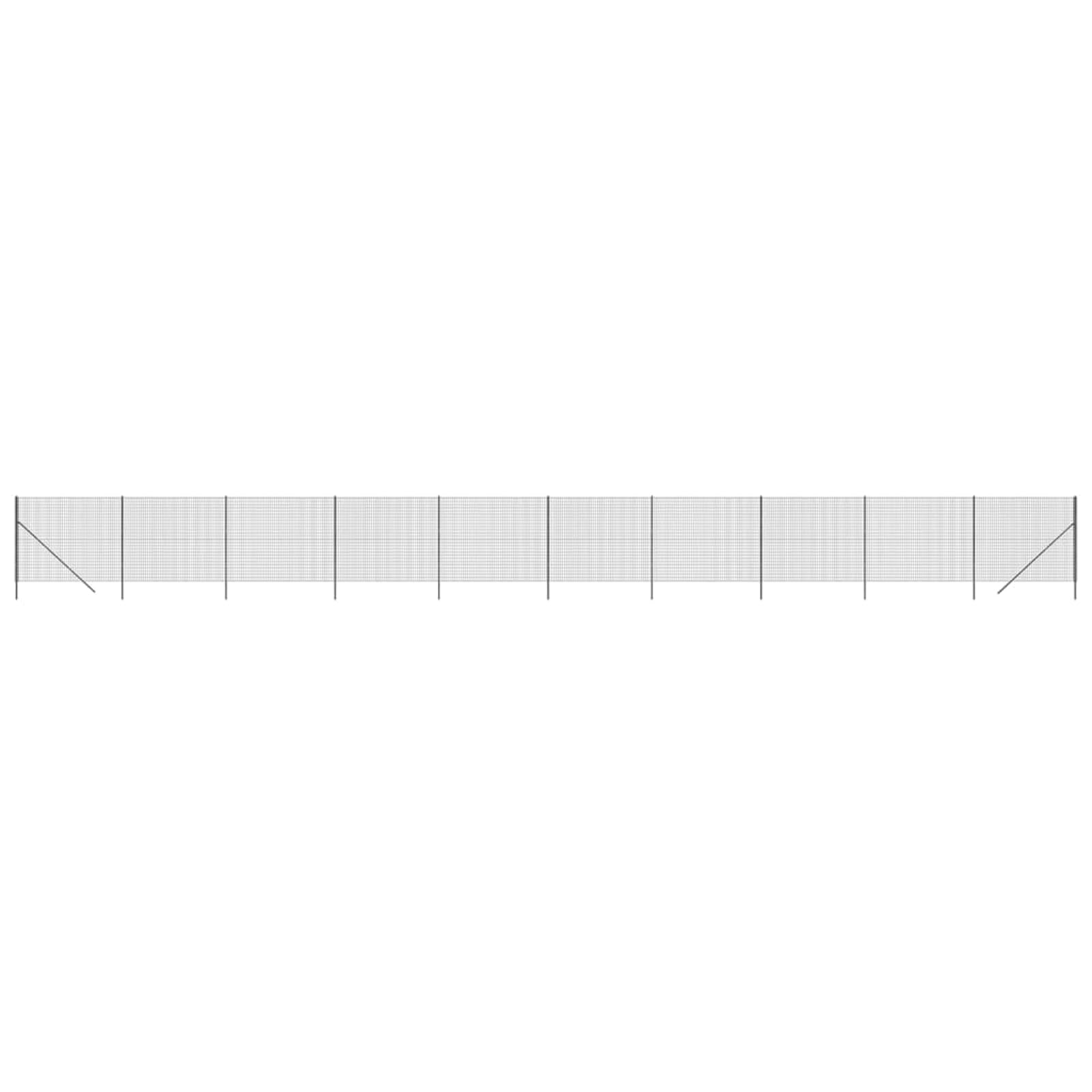 Homgoday Cerca de Alambre de Acero galvanizado Gris Antracita 2,2x25 m, Valla de Malla, Tensión Cerca Alambrada, Malla Metálica para Plantas y Animales, múltiples usos Tipo 1