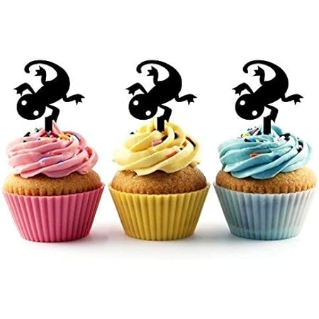 lizard cupcake toppers
