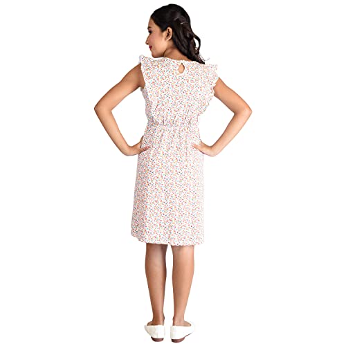Image of Clothe Funn Cotton Girls Sleeveless Frock Knee-Length Casual Dress