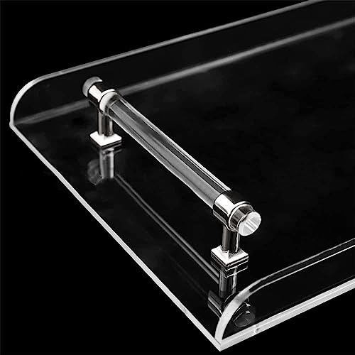 Wanlian Transparent Tub Rack Tray Acrylic Bath Tub Tray Table With Durable Handles Bathtub Reading Tray Chrome Bath Caddy Tray For Bathtub (Silver Handle Bathtub Tray) #TOP1