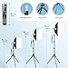 UBeesize Softbox Photography Lighting Kit, 16” x 16” Continuous Lighting Kit with 40W E27 Socket 6500K Bulb, Professional Photo Studio Lighting for Video Recording, Portrait Shooting