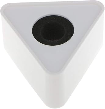 ABS Injection Molding Triangular Shaped Interview Mic Microphone Flag Station Logo - White