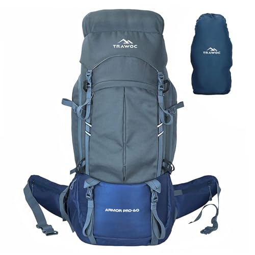 TRAWOC ARMOR PRO 60L Internal Fiber Frame Travel Backpack for Hik...