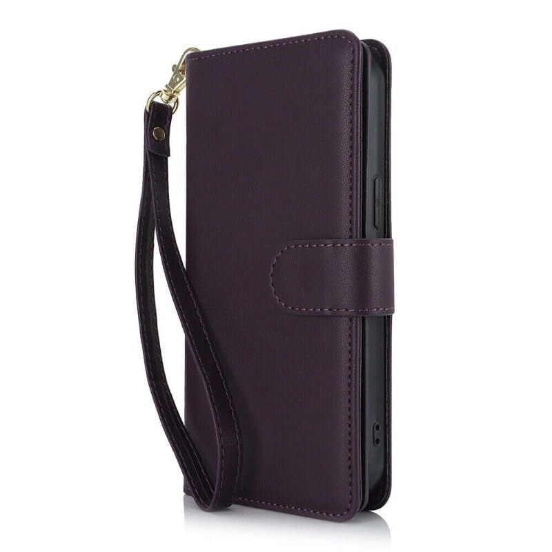 Housse Google Pixel 9A violet foncé pratique en voyage avec son porte-cartes