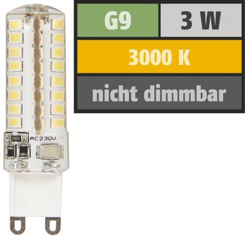 Preisvergleich Produktbild LED-Stiftsockellampe McShine ''Silicia''. G9. 3W. 320 lm. warmweiß