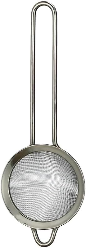 Miniatura 4 de Colador de cóctel de malla fina, acero inoxidable, mango largo, juego de 2 unidades (acero inoxidable, 2 unidades)